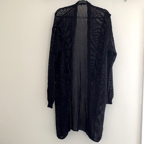 Ijoah Jackets & Blazers - Mesh Black Cardigan